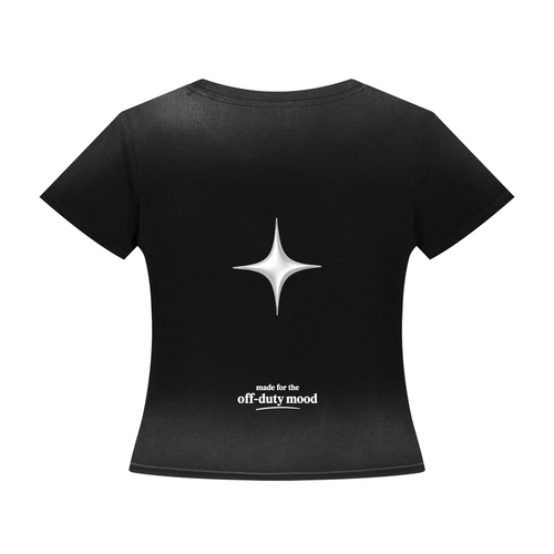 Croptop,Womens,tshirt,black,blackshirt