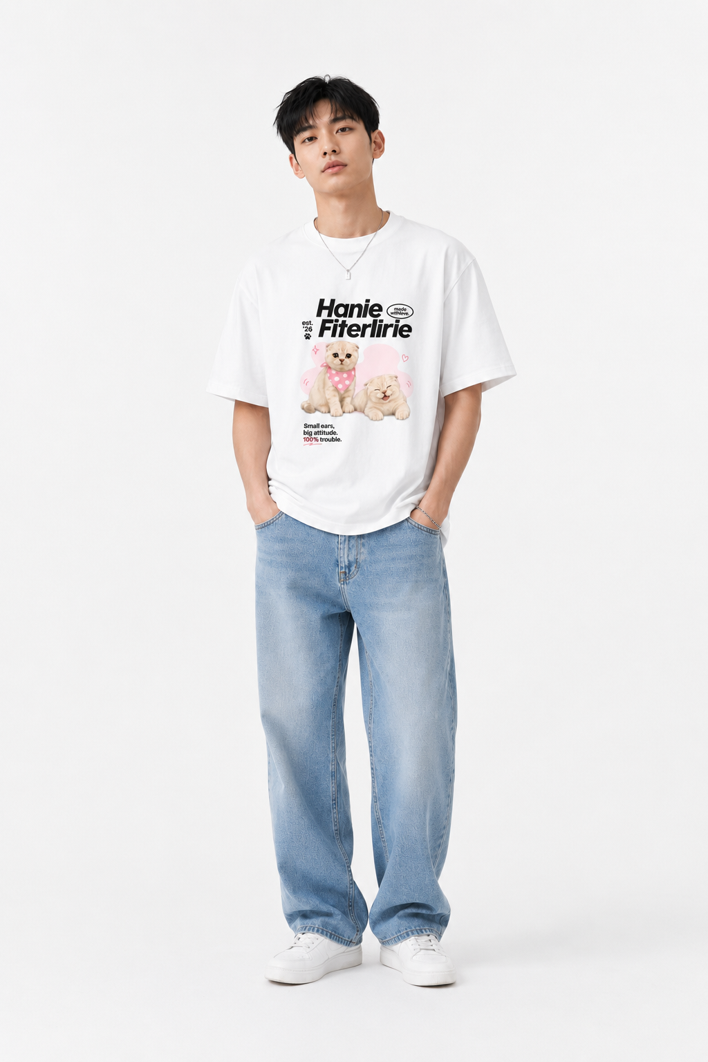 kitten,unisex,whiteshirt,tees,tshirt