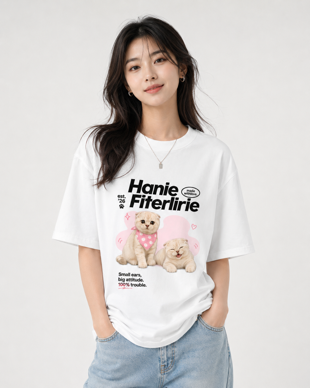 kitten,unisex,whiteshirt,tees,tshirt