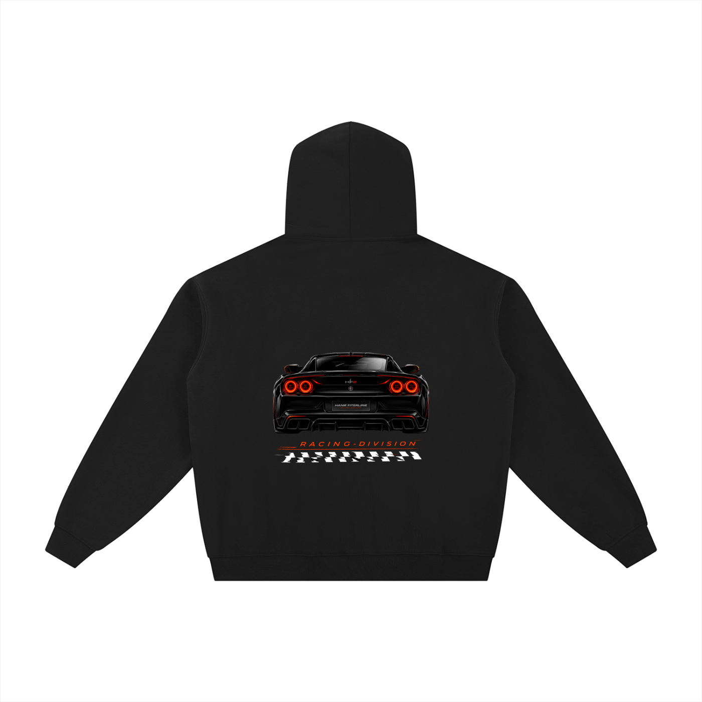 Sporty Car Fleece Zip-Through Hoodie