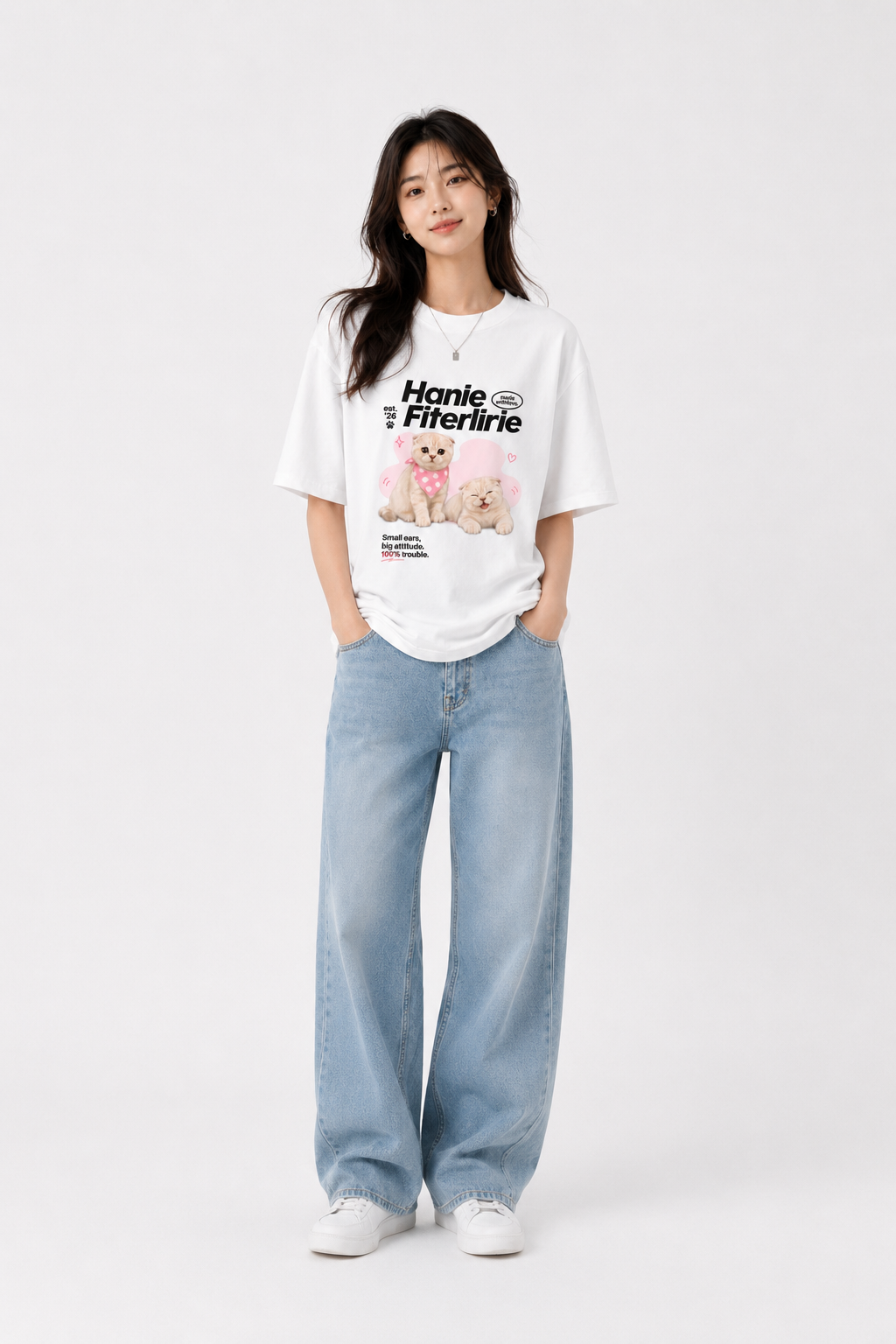 kitten,unisex,whiteshirt,tees,tshirt