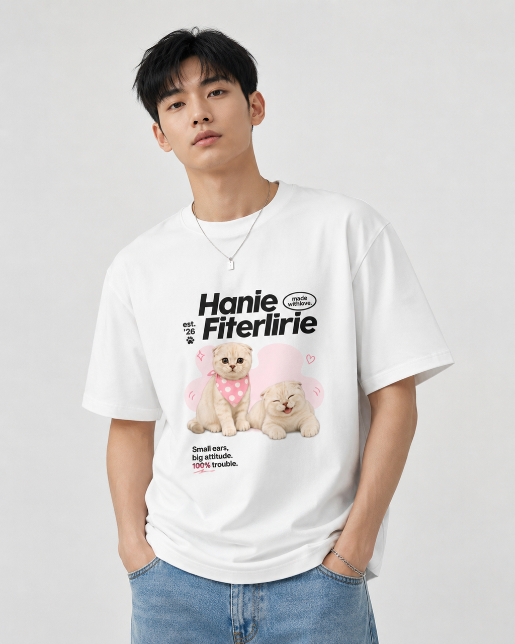kitten,unisex,whiteshirt,tees,tshirt